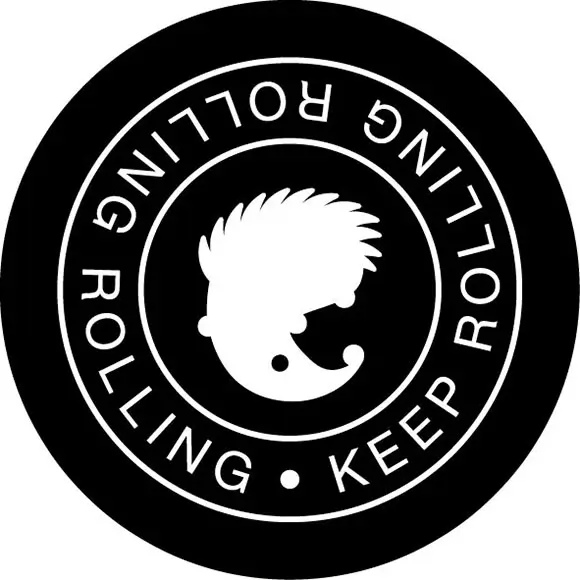 Hedgie rolling stamp graphic with hedgehog icon